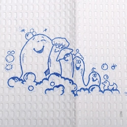 Procedure Towel McKesson 13 W X 18 L Inch White / Blue Cartoon Toes NonSterile  (500/CS)