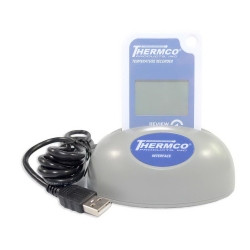 Refrigerator / Freezer Vaccine Data Logger with Alarm Kit LogTag® TRED30-16R Fahrenheit / Celsius -40° to 210°F (-40° to 99°C) External Bottle Probe Wall Mount Battery Operated  (1/EA)