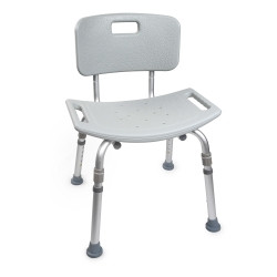 Bath Bench McKesson Without Arms Aluminum Frame Removable Backrest 19-1/4 Inch Seat Width  (4/CS)