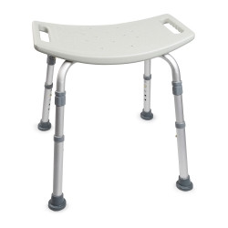 Bath Bench McKesson Without Arms Aluminum Frame Without Backrest 19-1/4 Inch Seat Width  (4/CS)