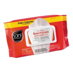 Sani Professional® No-Rinse Sanitizing Multi-Surface Surface Disinfectant Cleaner Premoistened Alcohol Based Manual Pull Wipe 72 Count Soft Pack Alcohol Scent NonSterile  (72/PK)