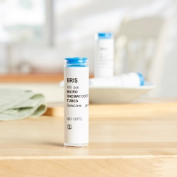 McKesson Capillary Blood Collection Tube Plain 1.1 X 75 mm 75 µL Blue Without Closure Glass Tube  (1000/BX)