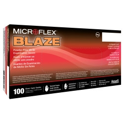Exam Glove MICROFLEX® Blaze® Small NonSterile Nitrile Standard Cuff Length Textured Fingertips Orange Not Rated  (100/BX)