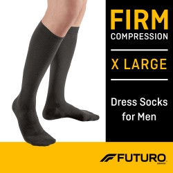 Compression Socks 3M™ Futuro™ Knee High X-Large Black Closed Toe  (1/PR)