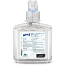 Hand Sanitizer Purell® Healthcare Advanced 1,200 mL Ethyl Alcohol Foaming Dispenser Refill Bottle  (2/CS)