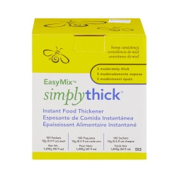 Food and Beverage Thickener SimplyThick® Easy Mix 12 Gram Individual Packet Unflavored Gel  (100/BX)