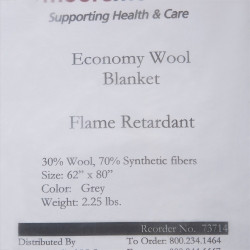 Thermal Blanket McKesson 62 X 80 Inch NonWoven Wool 30% 2.5 lbs.  (1/EA)