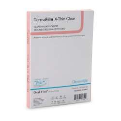 Hydrocolloid Dressing DermaFilm® 4 X 6 Inch Oval  (1/EA)