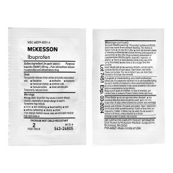 Pain Relief McKesson Brand 200 mg Strength Ibuprofen Unit Dose Tablet 200 per Box  (200/BX)
