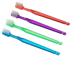 Toothbrush Sparkle Plak Smacker Blue / Green / Purple / Red Youth Soft  (144/BX)