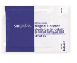 Lubricating Jelly - Carbomer free Surgilube® 31 Gram Individual Packet Sterile  (288/CS)