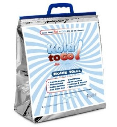 Thermal Bag Kold-To-Go® 7-1/2 X 13 X 14 Inch Plastic Silver Snap Closure  (50/CS)