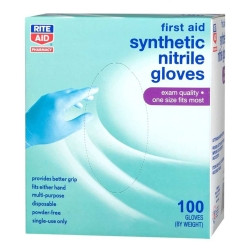 Exam Glove Rite Aid® Medium NonSterile Nitrile Blue Not Rated  (1000/CS)