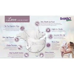 Unisex Baby Diaper Bambo® Nature Size 2 Disposable Heavy Absorbency  (32/BG)