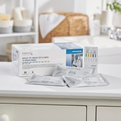Drugs of Abuse Test Kit McKesson Consult™ AMP, BAR, BZO, COC, mAMP/MET, MTD, OPI, PCP, TCA, THC 25 Tests CLIA Waived  (25/BX)