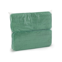 Wet Mop Pad Bound Edge Green Polyester / Polyamide Reusable  (1/DZ)
