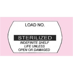 Pre-Printed Label Laboratory Use Black / White Sterilized Black Sterilization Label  (1/RL)