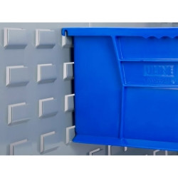 Stackable Storage Bin Uline® Blue Plastic 7 X 15 X 16-1/2 Inch  (6/CS)
