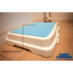 Bath Step Grab Bar IdeaWorks White / Blue Steel  (4/CS)