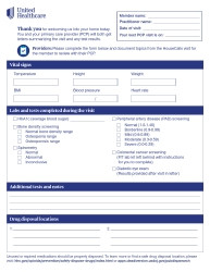 Check List Form Signigyhealth PCP Screening 8 X 10 Inch  (12/CS)