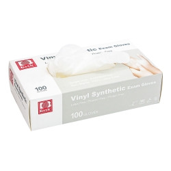 Exam Glove Basic® Small NonSterile Vinyl Standard Cuff Length Smooth White Not Rated  (1/BX)