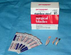 Surgical Blade propper Stainless Steel No. 11 Sterile Disposable Individually Wrapped  (150/BX)