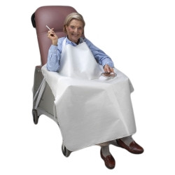 Smoker's Apron No-Flame™ One Size Fits Most Pullover Style White Reusable  (1/EA)