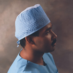 Surgeon Cap One Size Fits Most Blue Tie Closure  (100/BX)