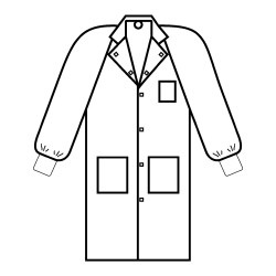 Lab Coat White Large Knee Length Disposable  (1/EA)
