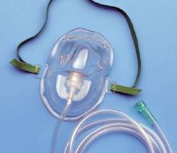 Oxygen Mask AirLife® Elongated Style Adult One Size Fits Most Adjustable Head Strap  (1/EA)