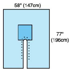 Orthopedic Drape Split Sheet Drape 58 W X 77 L Inch Sterile  (20/CS)