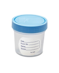 Specimen Container 120 mL (4 oz.) Screw Cap Poly Bagged Sterile / Sterile Fluid Path  (1/EA)