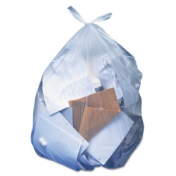 Trash Bag Heritage™ 56 gal. Clear LLDPE 1.1 mil 43 X 47 Inch Star Seal Bottom Flat Pack  (100/CS)