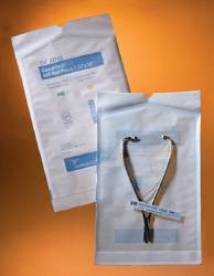 Sterilization Pouch Ethylene Oxide (EO) Gas / Steam 3-1/2 X 22 Inch Transparent / White Self Seal Paper / Film  (800/CS)