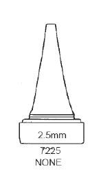 Ear Speculum Tip Round Tip Plastic 2.5 mm Disposable  (500/BX)