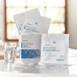 USP Type VII Gauze Sponge McKesson 4 X 4 Inch 1 per Pack Sterile 12-Ply Square  (50/BX)