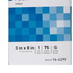 Non-Adherent Dressing McKesson Nylon / Polyester 3 X 8 Inch Sterile  (75/BX)