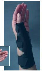 Thumb Splint One Size Fits Most Hook and Loop Closure Black  (1/EA)