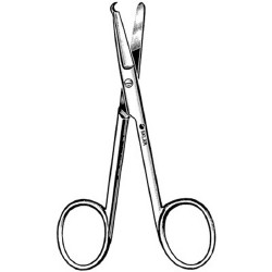 Suture Scissors Sklar® Spencer 4-1/2 Inch Length OR Grade Stainless Steel NonSterile Finger Ring Handle Straight Blunt Tip / Blunt Tip  (1/EA)