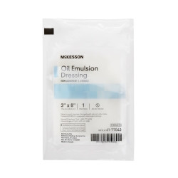 Oil Emulsion Impregnated Dressing McKesson Rectangle 3 X 8 Inch Sterile  (24/BX)