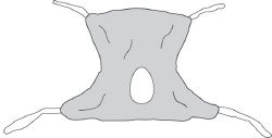 Full Body Commode Sling 4 or 6 Point With Head Support Straps - Attached Medium 600 lbs. Weight Capacity  (1/EA)