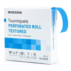 McKesson Tourniquet Strap 18 Inch Length Rolled and Banded  (25/BX)