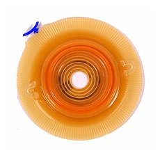 Ostomy Barrier Assura® Precut, Standard Wear Pectin Based Adhesive 60 mm Flange Blue Code System Synthetic Resin 1-1/2 Inch Opening  (5/BX)