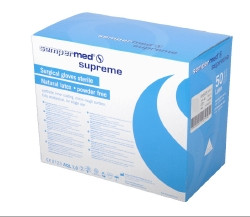 Surgical Glove Sempermed® Supreme Size 7 Sterile Latex Standard Cuff Length Fully Textured Ivory Not Rated  (50/BX)