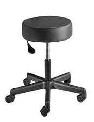 Exam Stool McKesson Backless Pneumatic Height Adjustment 5 Casters Black  (1/EA)