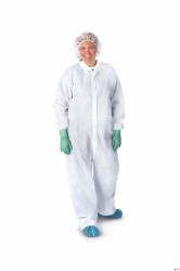Coverall X-Large White Disposable NonSterile  (25/CS)