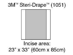 Surgical Drape 3M™ Steri-Drape™ X-Large Incise Drape 23 W X 33 L Inch Sterile  (10/BX)