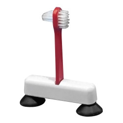 Denture Brush 2-Sided Bristle Red  (1/EA)