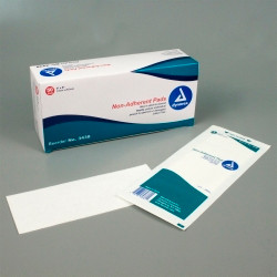 Non-Adherent Dressing Dynarex Viscose / Polyester / Polyethylene 3 X 8 Inch Sterile  (1/BX)