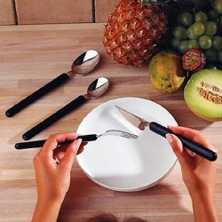 Teaspoon Etac® Long / Lightweight Handle Black Stainless Steel  (1/EA)